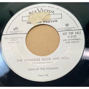 Sons of the Pioneers The Tennessee Rock and Roll / Three of Us 45 Country Promo